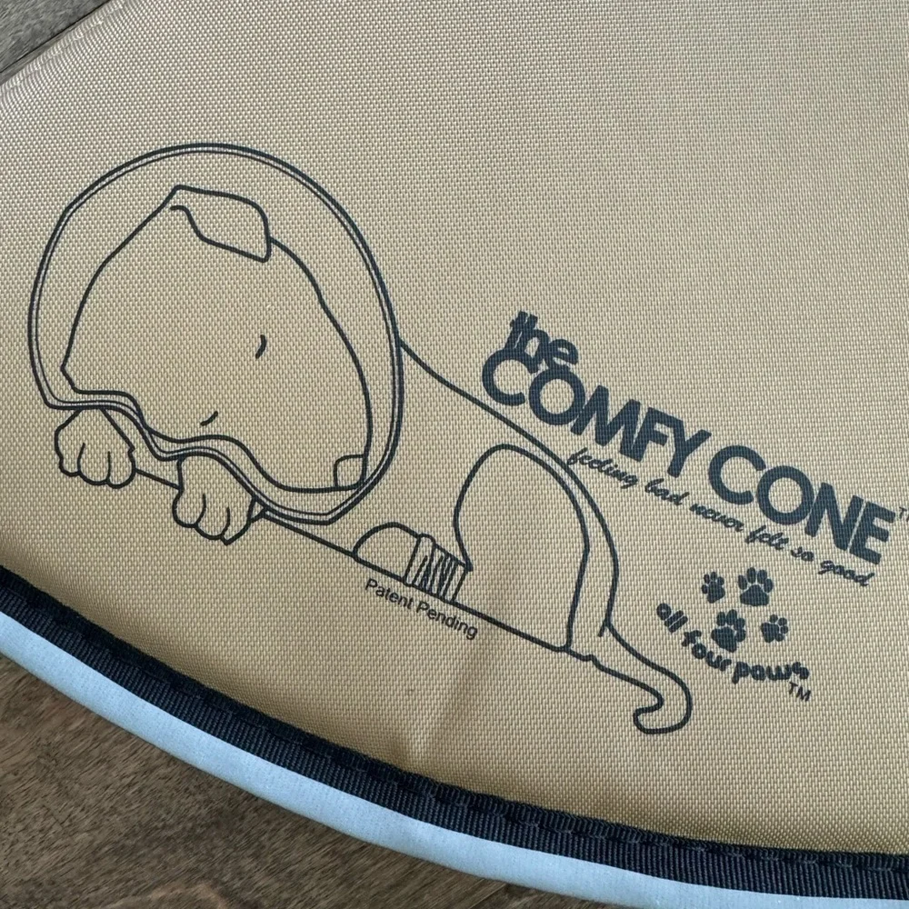 The Comfy Cone Pet Cone for Dogs Cats Small-Long Tan Soft Dog Cone Collar NWT